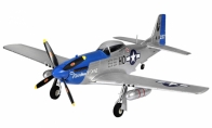 4 CH TopRC Blue Mini P-51D RC Warbird Airplane