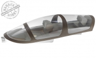 Olive/Yellow Camo Canopy Set for AF Model | AeroFoam 12 CH Yellow Olive Camo L-39 Albatros 105mm RC EDF Jet