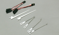 Set of Push Rods, Antennas and Y-harnesses for BlitzRCWorks 5 CH Red Sky Trainer G-Kemy w/ Flaps RC Trainer Airplane