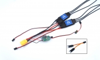 Twin 60A ESC with 8A BEC, Xfly Model J65 for Xfly-Model 6 CH J65 w/ 3-Axis Stabilization Gyro System Twin 70mm RC EDF Jet