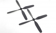 10.5x8 4-Blade Propeller x2 for BlitzRCWorks 5 CH Pilatus PC-9 1200mm / 5 CH P-51D Mustang 1200mm RC Planes