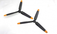 12*6 3-Bladed Propeller x2, LX F4F Wildcat for BlitzRCWorks 5 CH Yellow F4F Wildcat RC Warbird Airplane