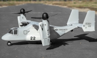 5 CH BlitzRCWorks Tactic Gray VTOL V-22 Osprey RC Warbird Airplane PNP