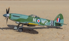 6 CH BlitzRCWorks Green Camo 1100mm Supermarine Spitfire Mk24 RC Warbird Airplane PNP