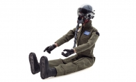 BlitzRCWorks 1:6 Green Highly Detailed Full Body Scaled Jet Pilot Figure for AeroFoam 12 CH White Red Aermacchi MB-339 105mm RC EDF Jet