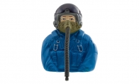 BlitzRCWorks 1:7 Blue Detailed Bust Scaled Jet Pilot Figure for Global Aerofoam 12 CH Camo L-39 Albatross RC Turbine Jet