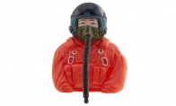 BlitzRCWorks 1:7 Red Bust Scaled Jet Pilot Figure for Global Aerofoam 8 CH White/Red MB-339 105mm RC EDF Jet