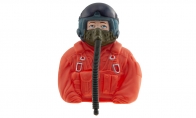 BlitzRCWorks 1:7 Red Bust Scaled Jet Pilot Figure for Global Aerofoam 8 CH Red Diamond 105mm RC EDF Jet