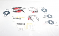 Decal Sheet, BlitzRCWorks 1.1M P40N V2 for BlitzRCWorks 7 CH Green 1100mm P-40 Warhawk RC Warbird Airplane