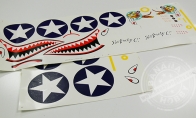 Decal Sheet, Camo Super P-40E Warhawk for BlitzRCWorks 8 CH Camo Super P-40E Warhawk RC Warbird Airplane