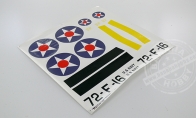 Decal Sheet, LX F4F Wildcat Yellow for BlitzRCWorks 5 CH Yellow F4F Wildcat RC Warbird Airplane
