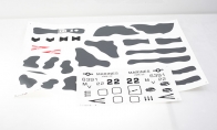 Decal Sticker, VTOL V-22 Osprey Snow Camo for BlitzRCWorks 5 CH Snow Camo VTOL V-22 Osprey RC Warbird Airplane