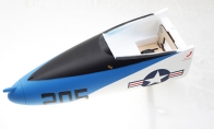 Front Fuselage - Designed for T-45 Turbine Blue for AeroFoam 12 CH Blue T-45 Goshawk RC Turbine Jet