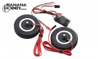 JP Hobby All-In-One Assembled Main Wheel Set (Diameter: 65mm Axle Shaft Size: 4mm) with JP Electric Brake System