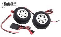 JP Hobby All-In-One Assembled Main Wheel Set (Diameter: 75mm Axle Shaft Size: 6mm) with JP Electric Brake System