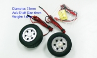 JP Hobby All-In-One Assembled Main Wheel Set (Diameter: 75mm Axle Shaft Size: 6mm) with JP Electric Brake System