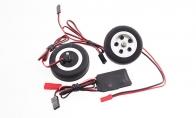 JP Hobby All-In-One Assembled Main Wheel Set (Diameter: 45mm Axle Shaft Size: 3mm) with JP Electric Brake System