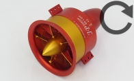 JP Hobby JP Hobby 90mm Clockwise Rotation Aluminum Alloy EDF w/ 8S Brushless Motor for AF Model 7 CH Red Falcons MiG-17 90mm RC EDF Jet