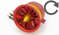 JP Hobby JP Hobby 90mm Clockwise Rotation Aluminum Alloy EDF w/ 6S Brushless Motor for AF Model 7 CH Red Falcons MiG-17 90mm RC EDF Jet