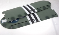 Main Wing Set - Military Green J-3 Cub 1400mm for BlitzRCWorks 4 CH Green Giant J-3 Cub RC Trainer Airplane