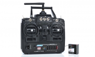 Sky Flight Hobby 12 Channel 2.4GHz Radio System Set w/ Thrust Vectoring (Transmitter + Receiver) for XFly-Model 6 CH J65 w/ 3-Axis Stabilization Gyro System Twin 70mm RC EDF Jet