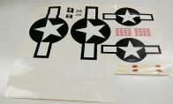 Water Decal Sheet, LX 1.6M F4U Corsair for BlitzRCWorks 8 CH Super F4U Corsair V2 1600mm(63") RC Warbird Airplane