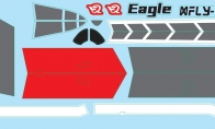 XFly Eagle Decal Sheet - Red for XFLY-MODEL 5 CH Red Eagle Twin 40mm RC EDF Jet
