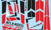 XFly Swift 2100 Decal Sheet for XFLY-MODEL 5 CH Swift 2100 RC Glider