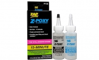 Zap Z-Poxy 15 Minute Epoxy Glue Set (4 oz) for TopRC 4 CH Blue Mini P-51D RC Warbird Airplane