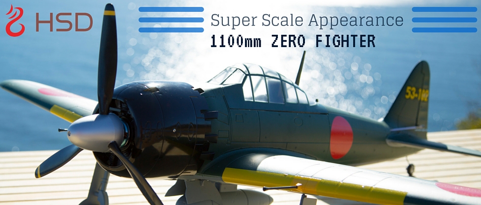 5 CH HSD 1100mm Zero Fighter RC Warbird Airplane