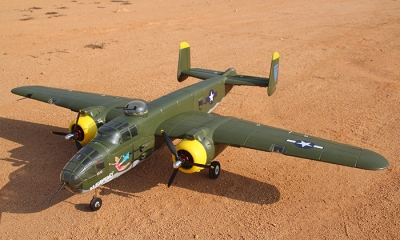6 CH BlitzRCWorks Green B-25 Mitchell Bomber V2 RC Warbird 