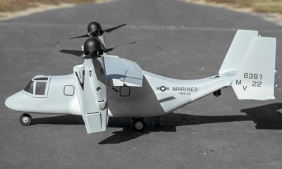 5 CH BlitzRCWorks Tactic Gray VTOL V 22 Osprey RC Warbird Airplane Radio Controlled VTOL V 22 Osprey Military Plane RC Warbird