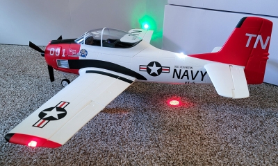 7 CH BlitzRCWorks Navy 1100mm T 28 Trojan RC Warbird Airplane Radio Controlled 1100mm T 28 Trojan RC